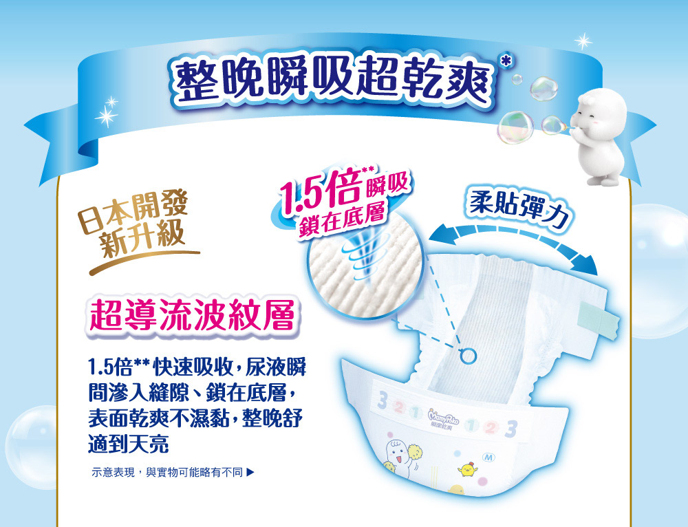 滿意寶寶 - 瞬潔乾爽黏貼型L [9-14kg]198片/箱-台灣