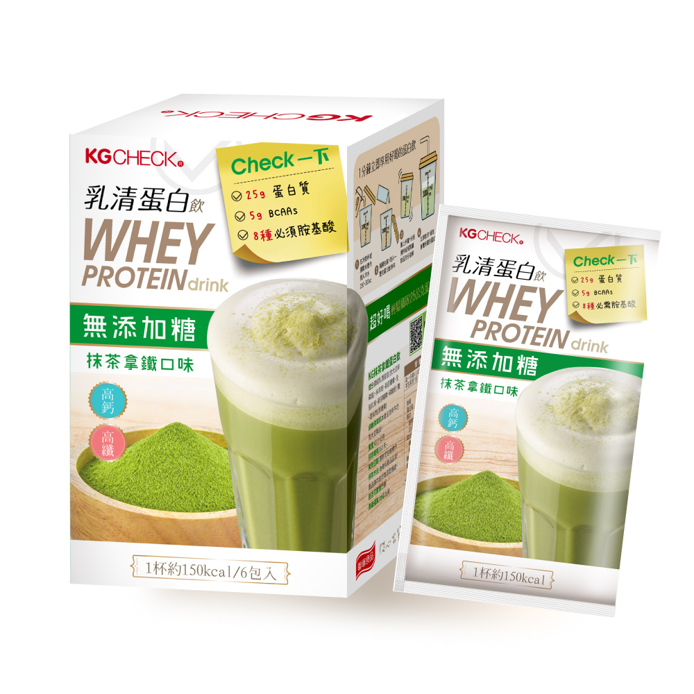 聯華生醫kgcheck Kg蛋白飲 抹茶拿鐵口味 43gx6包 盒 X3盒 Pchome 24h購物