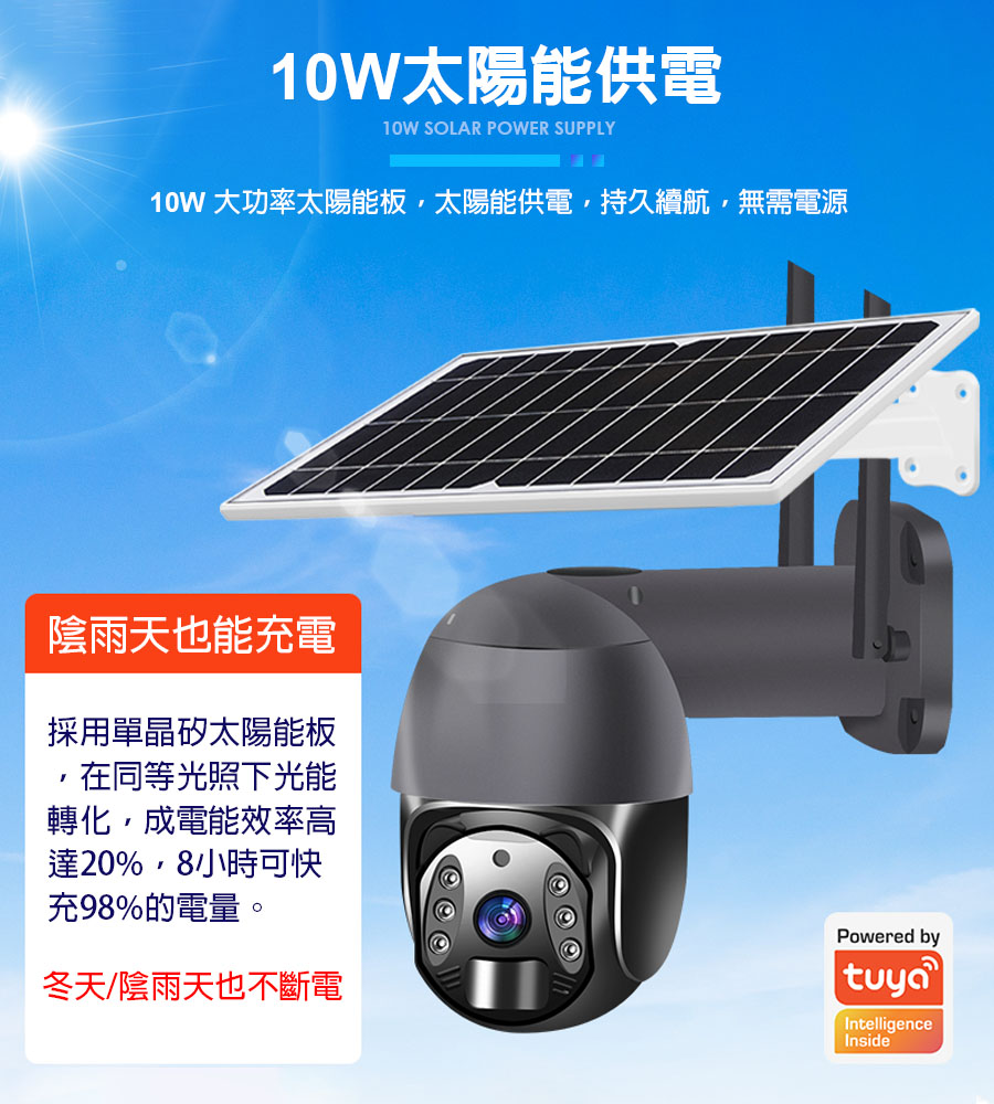 Lgs熱購品 Q6 分離式太陽能板4g監控攝像頭300萬高清畫素內置電池監視器攝影機 Pchome 24h購物