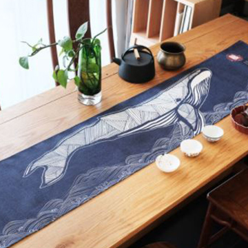 和風茶席長形桌布桌巾鯤鯨38 170cm 1入 Pchome 24h購物