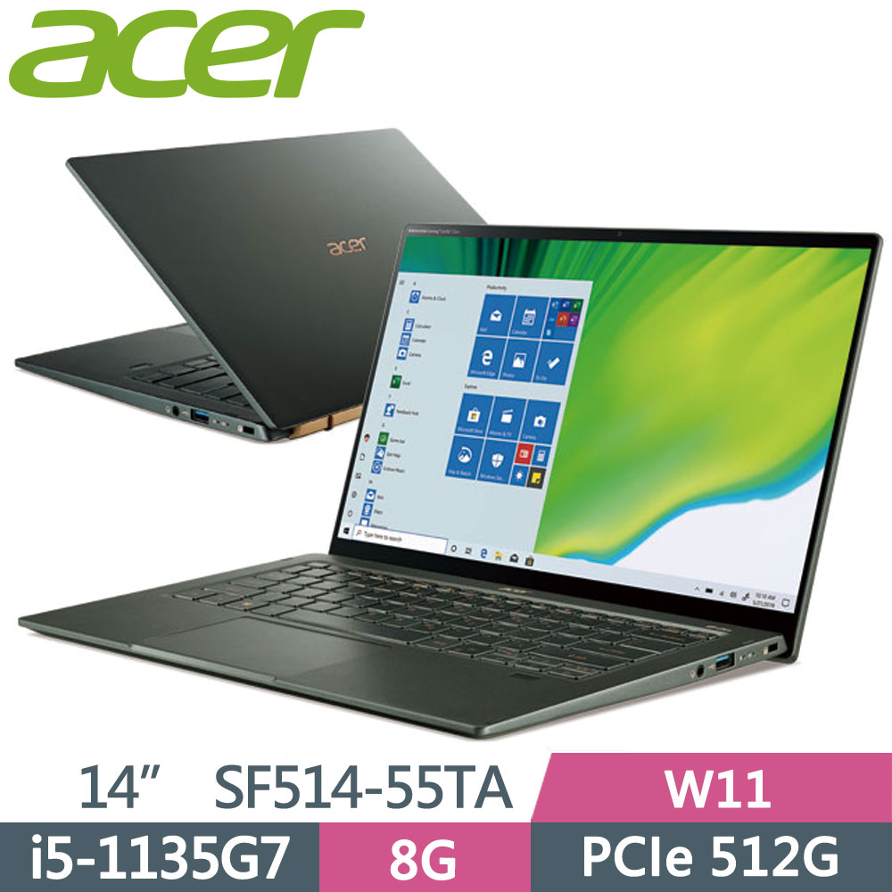 Acer Swift 5 Core-i5 8GB 512GB 14型タッチパネル-