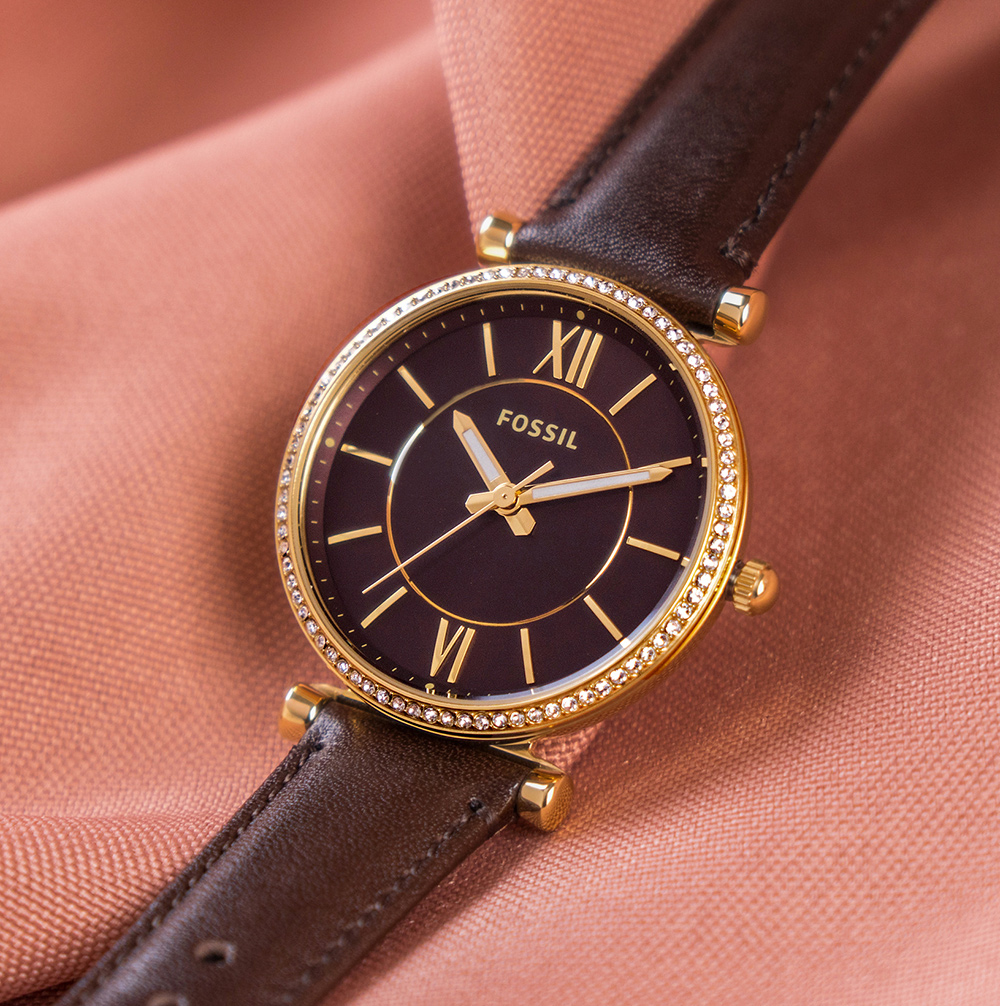 FOSSIL】公司貨Carlie 奢華典雅時尚皮革腕 
