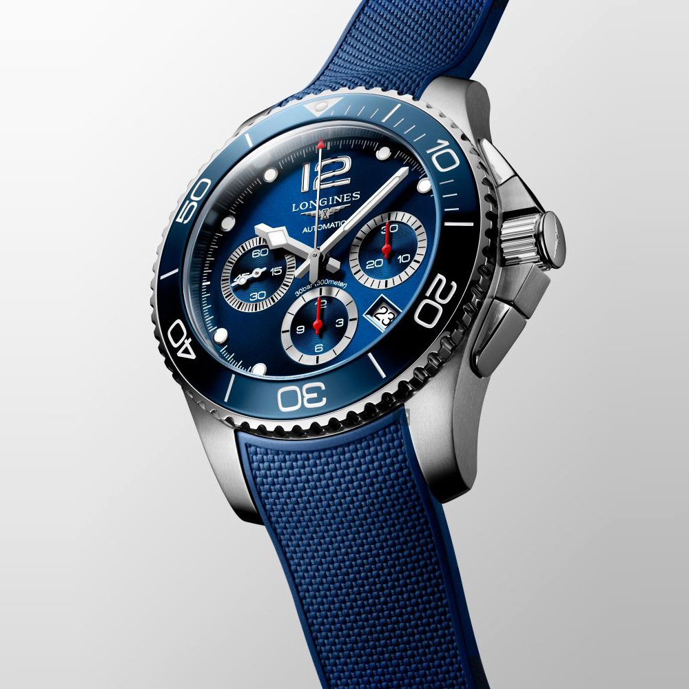 LONGINES 浪琴深海征服者浪鬼陶瓷計時潛水機械錶-藍/43mm L38834969 - PChome 24h購物