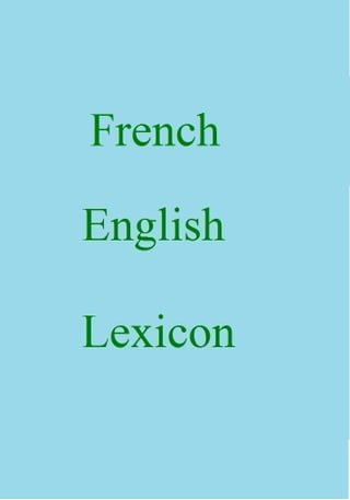 French English Lexicon(Kobo/電子書)