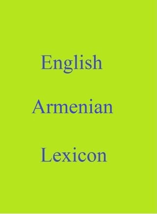 English Armenian Lexicon(Kobo/電子書)