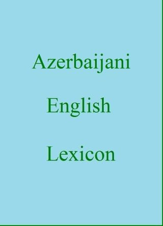 Azerbaijani English Lexicon(Kobo/電子書)