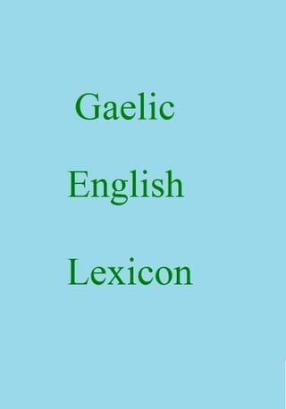 Gaelic English Lexicon(Kobo/電子書)