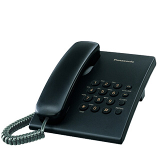 停電可用國際牌經典款有線電話KX-TS500(黑色)∥末碼重撥功能∥貼心壁掛設計∥暫時複頻撥號∥馬來西亞製