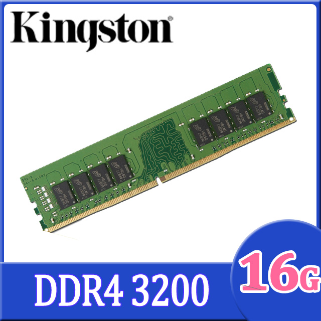 Kingston 金士頓DDR4 2666 16GB 桌上型記憶體(KVR26N19D8/16