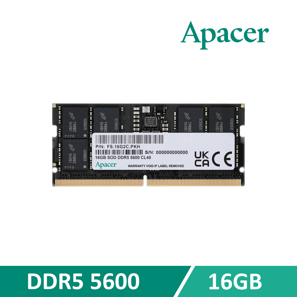 Apacer 宇瞻DDR5 5600 32GB 桌上型記憶體(2048*8) - PChome 24h購物