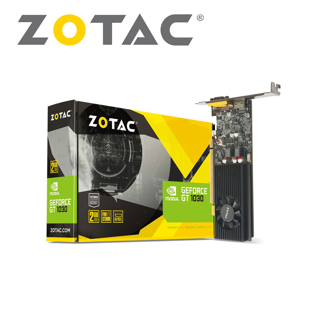 ZOTAC GT1030 2GB GDDR5 Low Profile 顯示卡