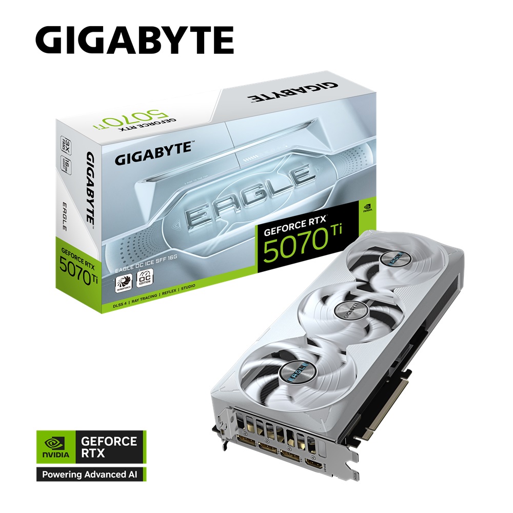 【顯卡+主機板】技嘉 RTX 5070 Ti EAGLE OC ICE SFF 16G 顯示卡 + 技嘉 B850M FORCE WF6E V2 AMD主機板