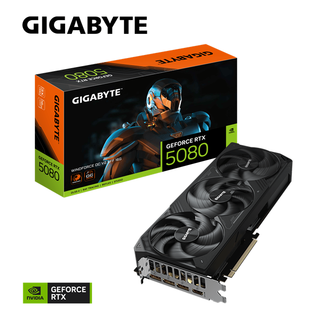 【顯卡+主機板】技嘉 RTX 5080 WINDFORCE OC V2 SFF 16G顯示卡 + B760M GAMING PLUS WIFI D4 主機板