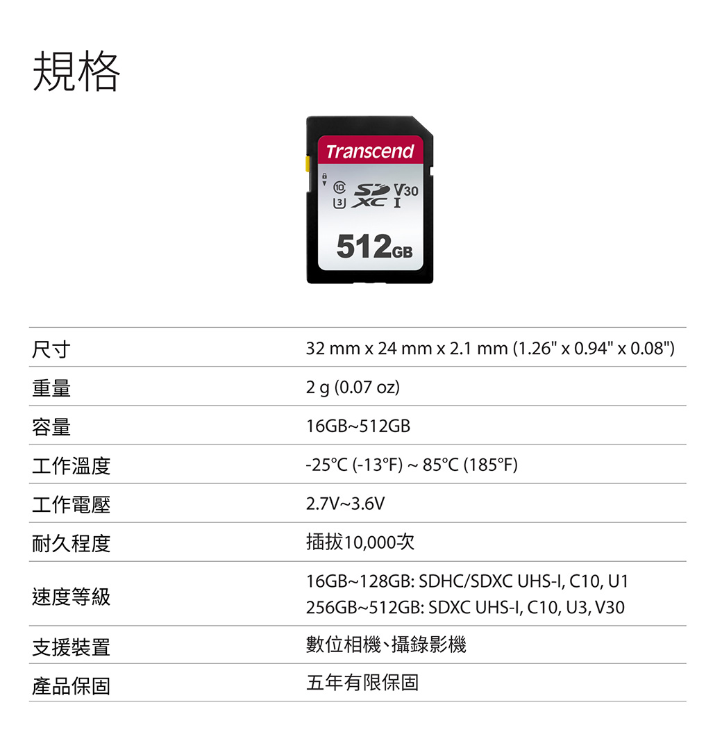 Transcend 創見】256GB SDC300S SDXC UHS-I U3(V30)記憶卡- PChome 24h購物