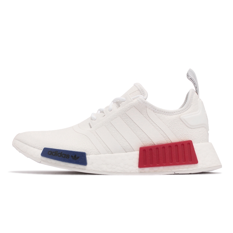 adidas 休閒鞋NMD R1 襪套運動經典復刻男女鞋愛迪達Cloud White 情侶鞋白藍紅GZ7925 - PChome 24h購物